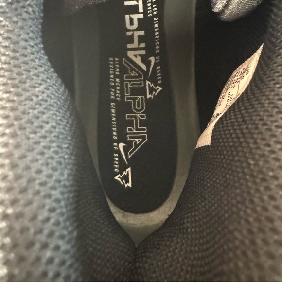 NWOT NIKE Alpha Menace Pro 3 Football Cleat Black Men’s Size 10.5 - Picture 8 of 11